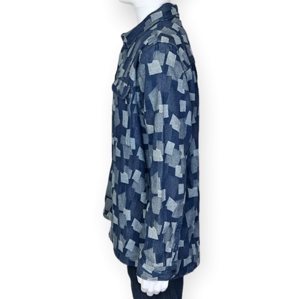 Native Youth Patchwork Button Down Shirt - sz XL - image 6